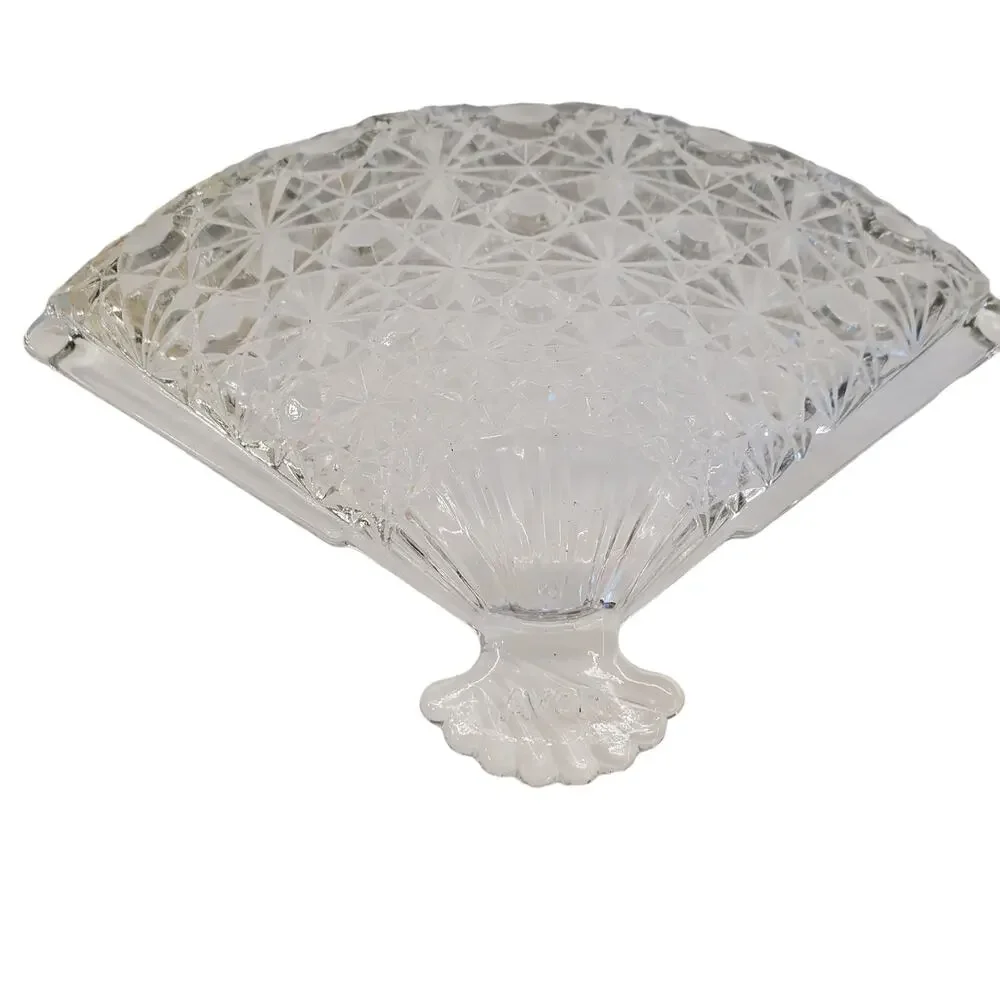 Vintage Avon Hostess Fancy Fan Soap Dish 5 Hostess Fragranced Soaps Glass Dish